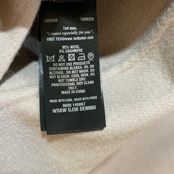 Ted Baker reversible coat wool cashmere - Picture 8 of 11